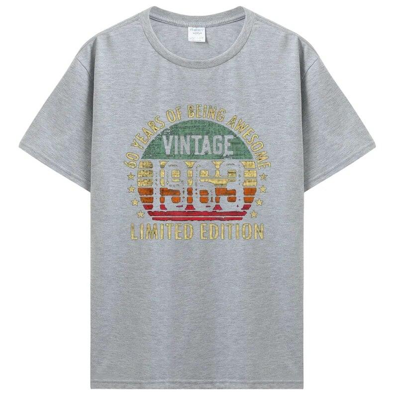 Старые подарки, винтажная футболка 1963 года, ограниченная серия на день рождения, футболка с графическим рисунком, одинаковые комплекты для всей семьи, женская хлопковая одежда унисекс