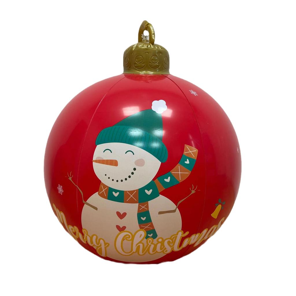 Горячая Распродажа Уличный Рождественский Надувной Украшенный Мяч ПВХ Гигантские Большие Шары Украшения Рождественской Елки Игрушечный Мяч Без Света