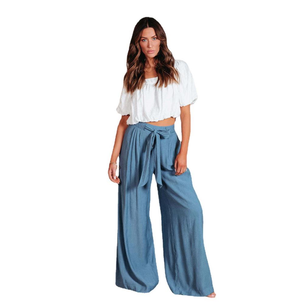 Летние женские широкие брюки. Повседневные брюки. Удобные широкие брюки с высокой талией.