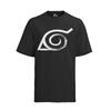 Naruto Symbol Dorf Shirt Blatt Anime Manga Shippuden Bio Herren Shirt