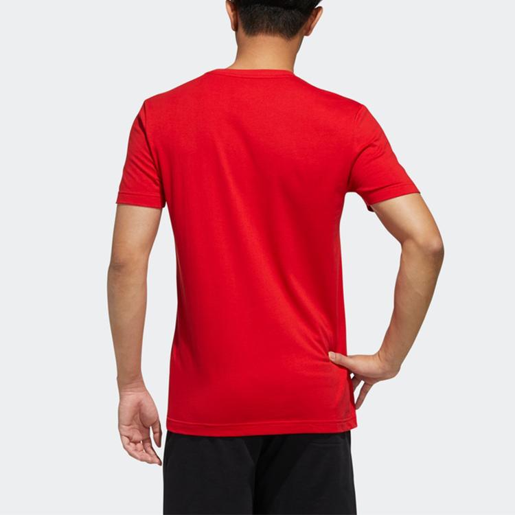 adidas Мужские футболки Neo Красная с круглым вырезом Умеренно прямой крой FP7388