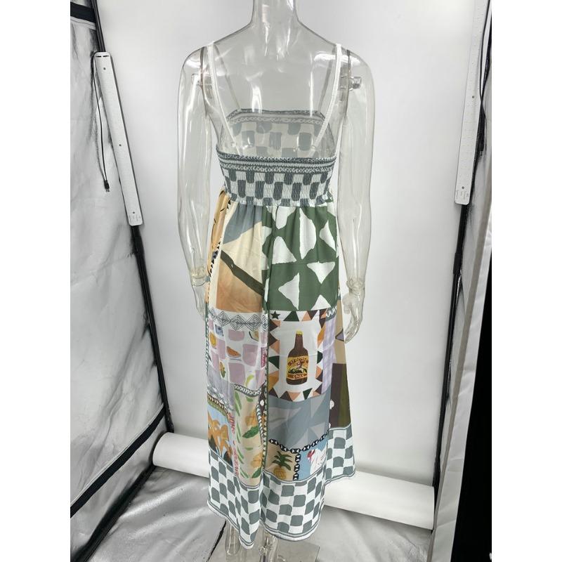 Женские новые летние сексуальные платья-халат из хлопка и льна с принтом