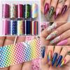 Flower Nail Stickers Stripe Pattern Nail Decals Professional Nail Foils  Manicure DIY