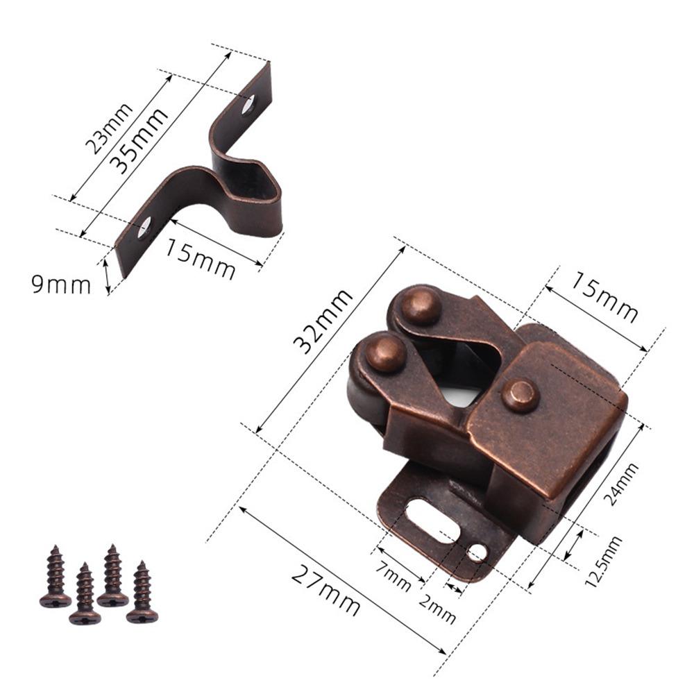 Магнитные защелки для шкафа цвета античной меди, магнитная защелка, роликовый механизм, демпфер, буфер, бесплатные винты, буферная система, упор для двери