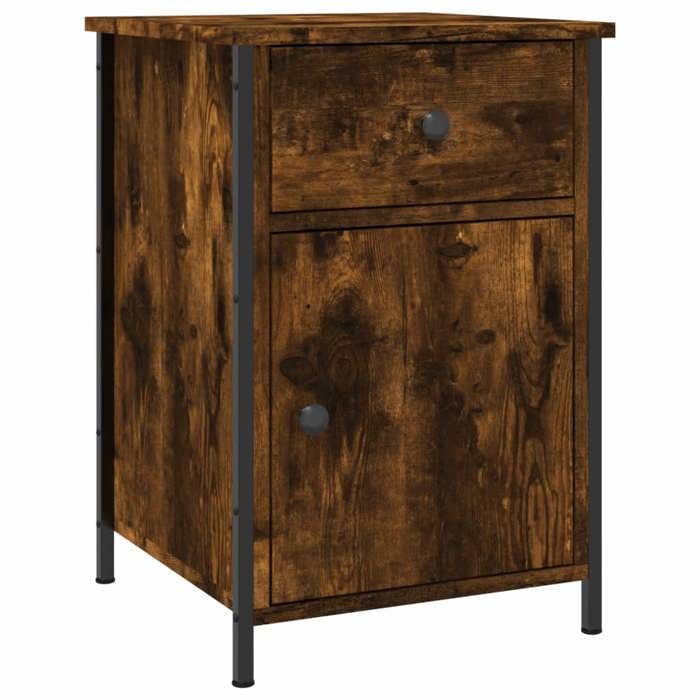 Maison Exclusive - Table de chevet chêne fumé 40x42x60 cm bois d'ingénierie
