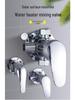 Exposed Shower Mixer Valve with Hot/Cold Faucet and Shower Head for Solar Heaters