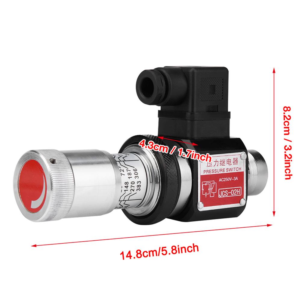 Hydraulic Pressure Switch JCS‑02H PT1/4 Hydraulic Pressure Switch Pressure Relay 5‑35Mpa 60‑350kg/cm2 Pressure Relay Valve