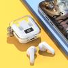 Transparent Shell Bluetooth Headset Semi-in-ear Digital Display Wireless Headset Sports Headset Long Battery Life