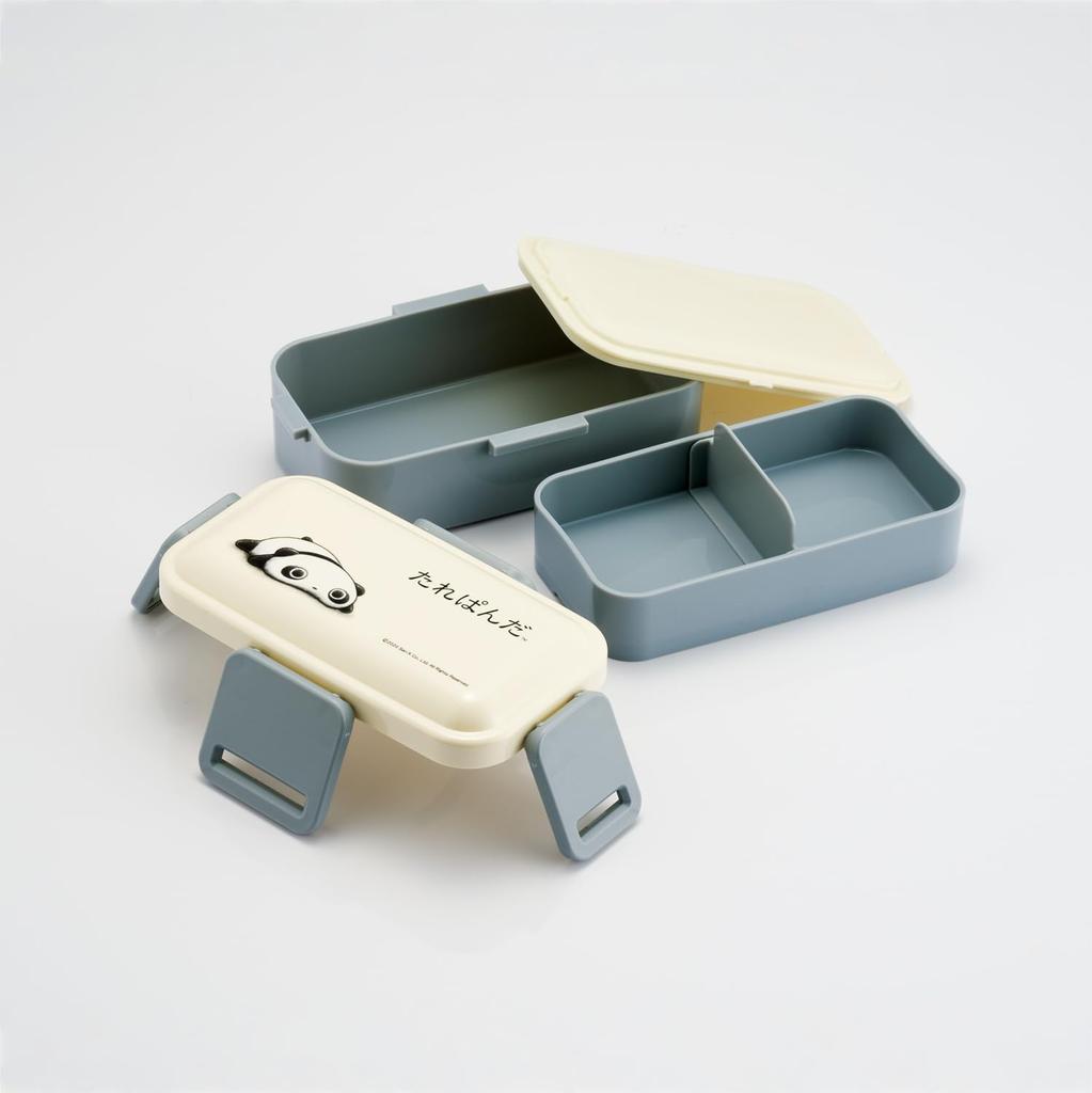 Skater Lunch Box, 2-Tier, 600ml, for Women, Made in Japan, with a Soft Dome-Shaped Lid, Dishwasher and Microwave Safe, Tarepanda Design (PFLW4AG-A)