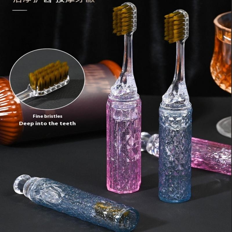 1/2 Pcs Toothbrush Soft Bristled Toothbrush Lipstick Detachable Handle For Men And Women Travel Size Dental Care Tool