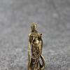 Copper Buddha Figurines Ornaments Desk Decorations Handmade Brass Goddess of Mercy Key Ring Pendant Home Decor Craft Tea Pet