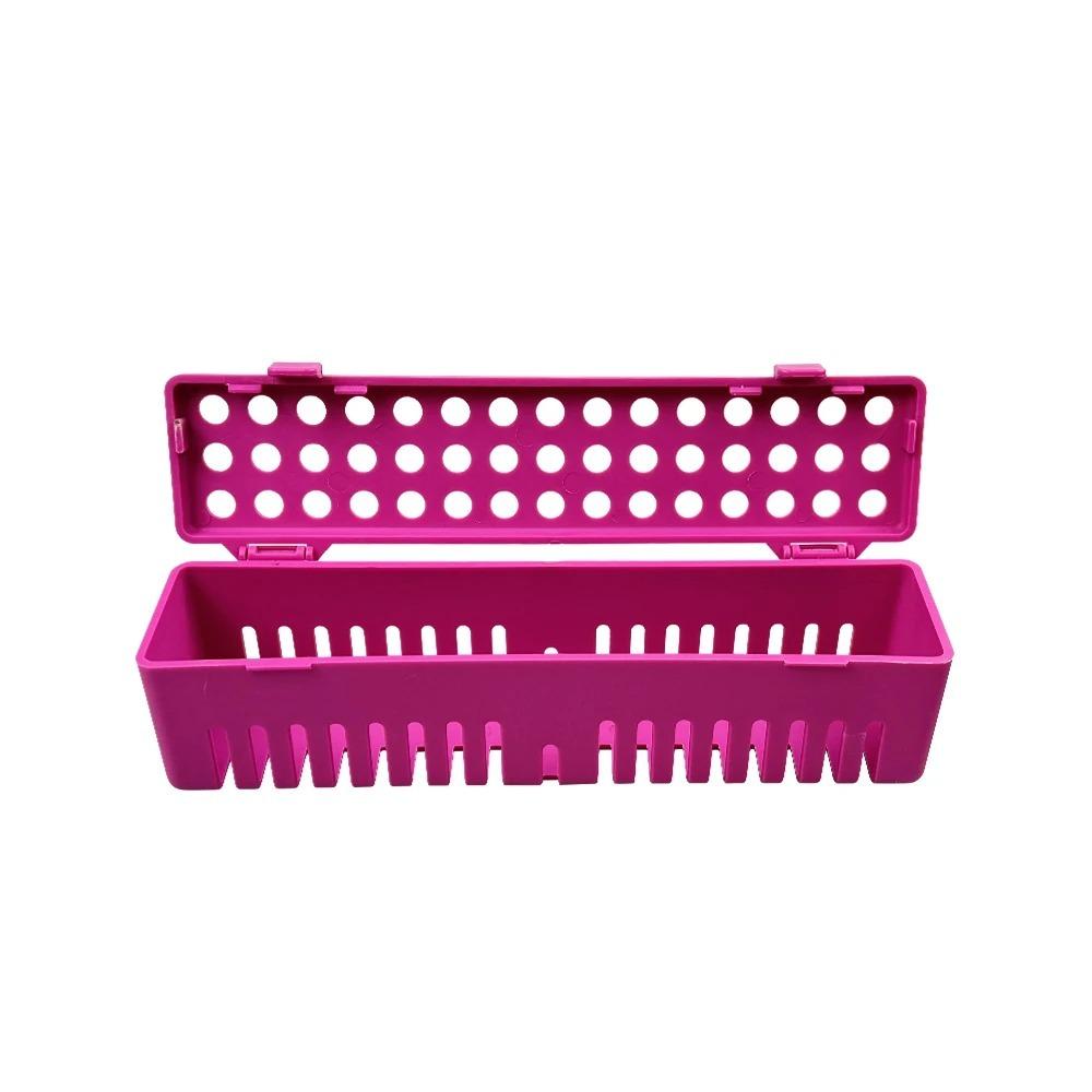 Plastic Dental Sterilization Case Perforated Design Dental Disinfection Tray Clinic Use