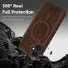 For iPhone 16 Case Compatible with MagSafe RFID Blocking Card Holder Leather Phone Cover