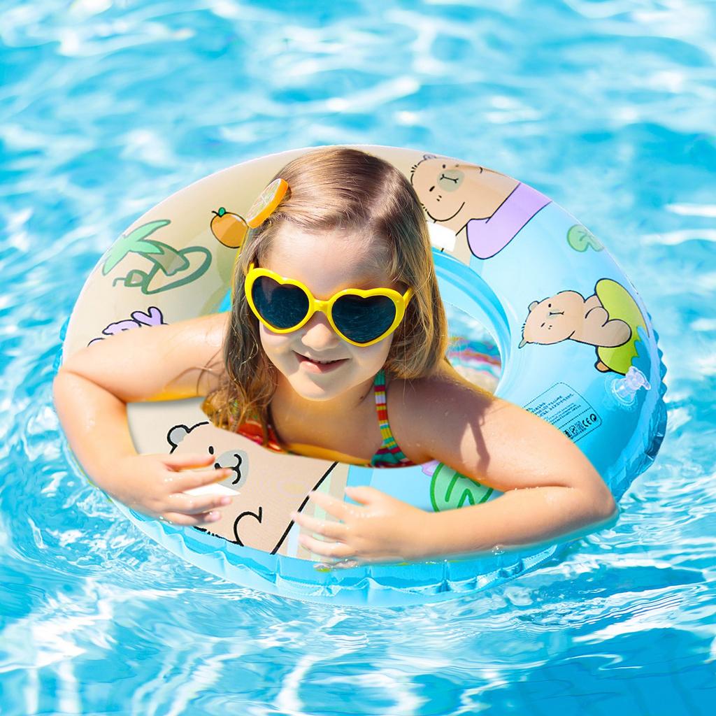 Утолщенные надувные мультяшные печатные водные игры и плавательные круги для девочек и мальчиков