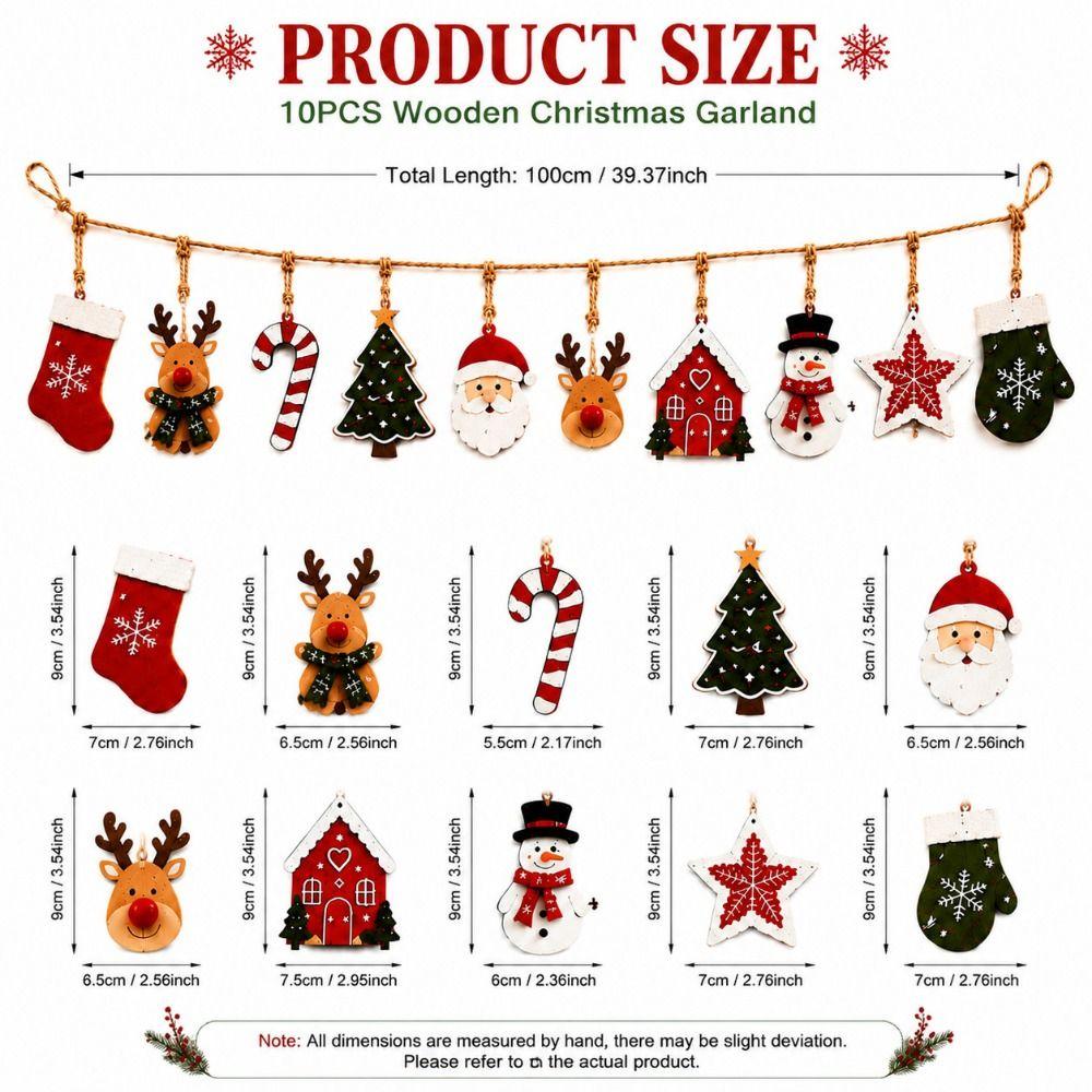 Leaves Nut Squirrel Christmas Hanging Garland Multicolor Wall Decoration Fall Winter Season