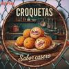1 шт. Винтажная жестяная табличка Croquetas 8x8 дюймов Круглая металлическая табличка Испанская кухня Настенное искусство Декор для кухни и бара