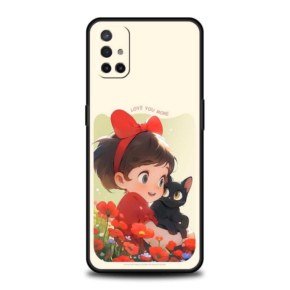 Милый Мультяшный Черный Кот Чехол Для Телефона Для OnePlus 15 13 12 11 10 9 8 15T 13T 10T 7T Pro 13R 12R 9RT 8T Nord 4 N10 2T CE 2 3 5G Чехол