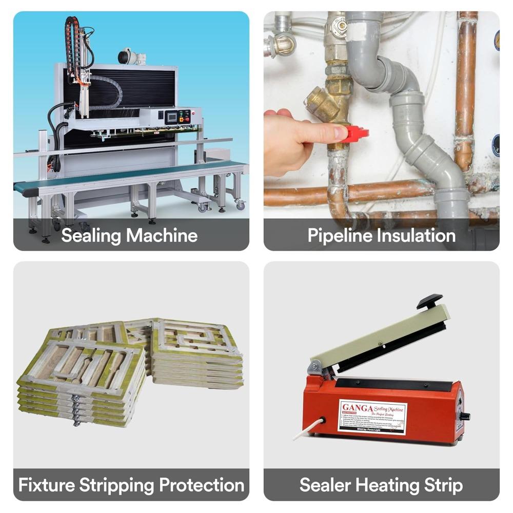 Тканевая лента с покрытием из ПТФЭ Высокотемпературная для тефлоновой ленты Электроизоляционная лента для вакуумного упаковщика, Ручной импульсный