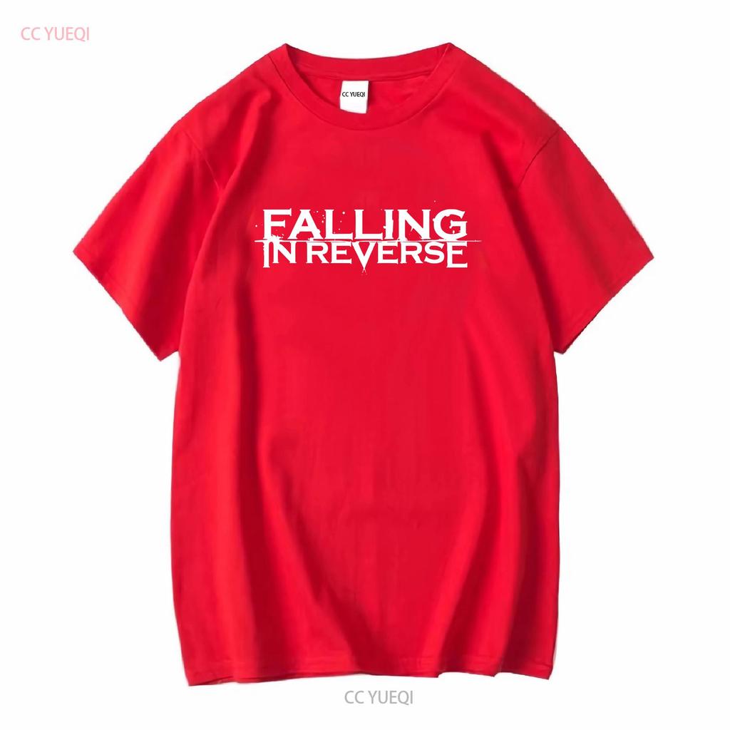 Футболка с логотипом Falling in Reverse Хлопок Черный Мужская S-5XL NB1609 винтажная стираная Унисекс Стильный топ для повседневной носки Повседневный