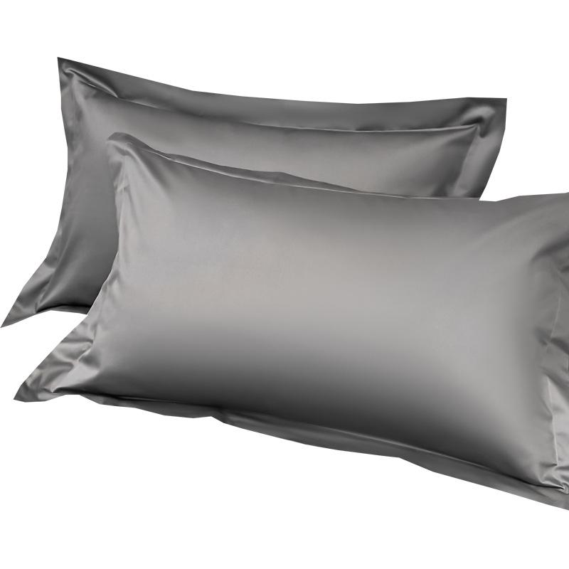 Pure Cotton Solid Color Long-Staple Pillowcase Pair – 100% Xinjiang Cotton, Single Piece, Simple Plain Design