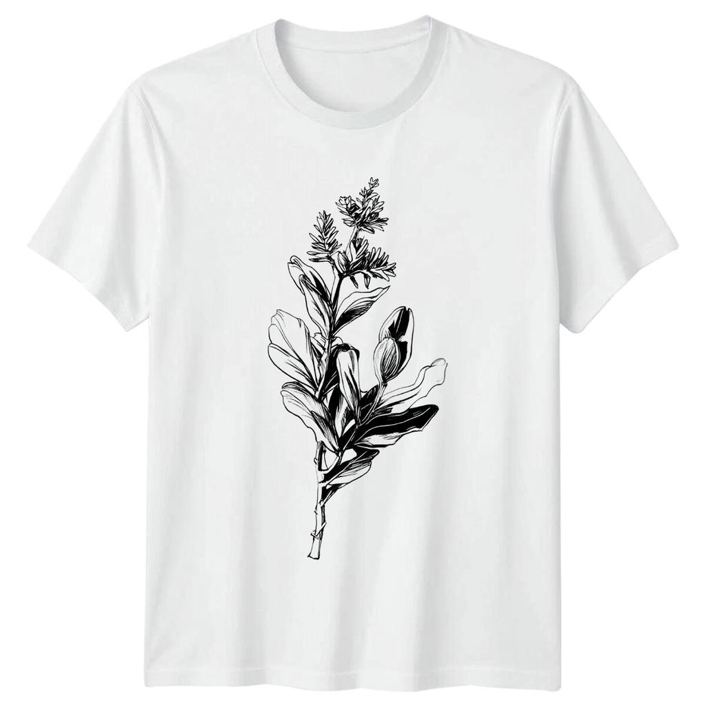 Botanical Plant Illustration Mens T-Shirt Womens Tee Graphic Unisex Top