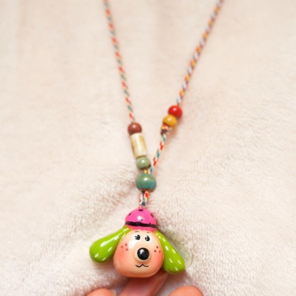 Цепочка на ключицу, кулон в виде собаки, милое женское колье, модное мультяшное ожерелье, подарки