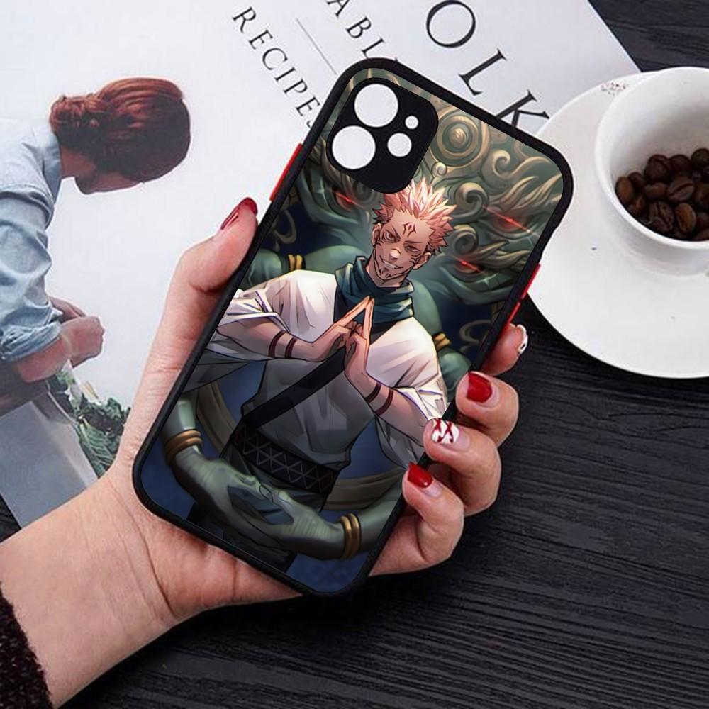 Чехол для телефона Jujutsu Kaisen Рёмен Сукуна Для IPhone 14 11 12 13 Mini Pro Max 8 7 Plus X XR XS MAX Полупрозрачный Матовый Чехол