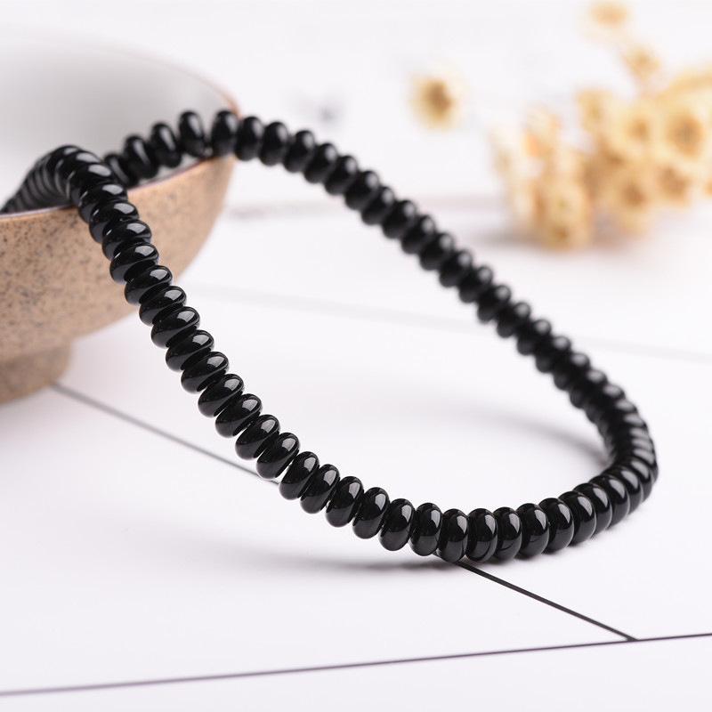 Натуральные Черные Агатовые Бусины для Абака для DIY Изготовления Украшений и Плетения