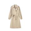 Kaslead New Arrival Women's Fashion Style Stylish Simple and Versatile Casual Double Breasted Belt Trench Coat Outwear