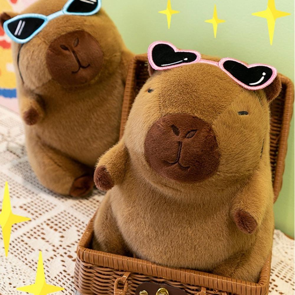 Simulation Capybara Plush Doll Cartoon Capibara Fluffty Doll Cute Capybara Plush Toy  Home Decor