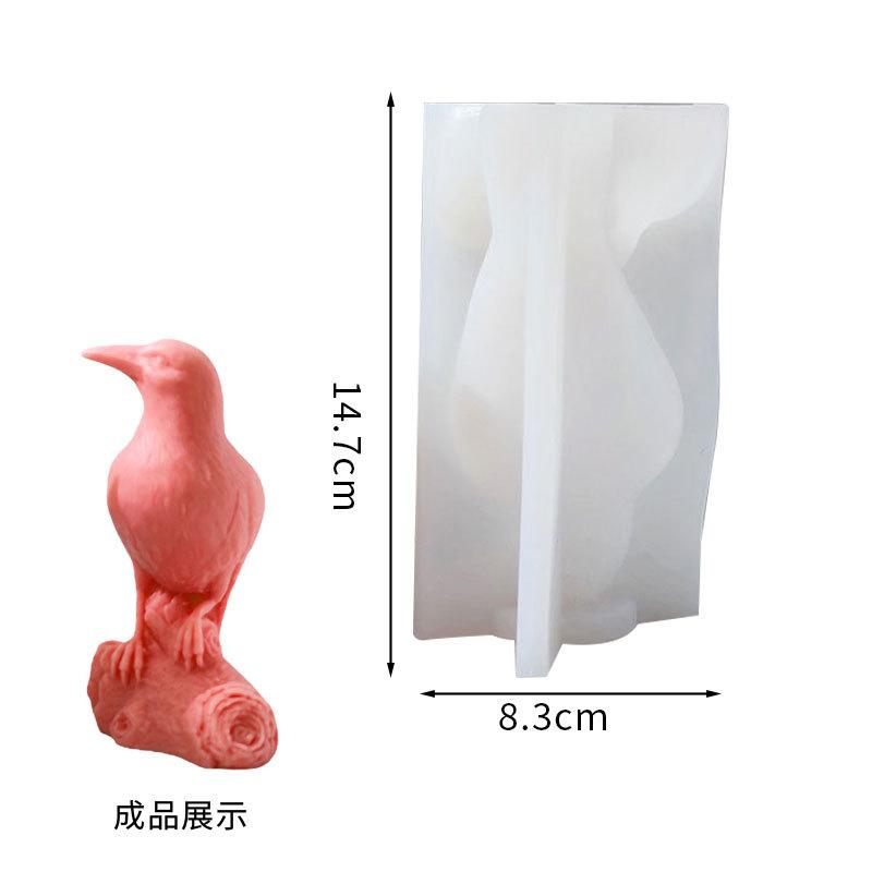 3D Crow Silicone Mold Handcrafted Scented Candles Creative Crow Theme Desktop Decorations Home Decor New Style