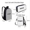 K-Pop 3-Piece School Backpack Set Multicolor Student Backpack Crossbody Bag Pencil Case Combo Campus Bag