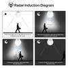 E27 Led Light Bulb 220V 12W Radar Motion Induction Lamp Built-In Radar/Light Sensors For Home Stairs Pathway Garage Lighting