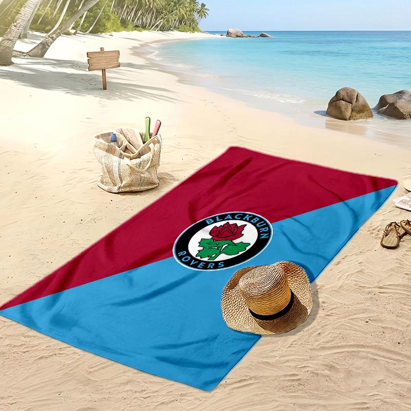Blackburn Rovers Football Print Beach Towel, Large Soft Quick Dry Towel for Beach Camping Swimming