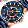 Steel Strap Watch Simple Calendar Large Dial Business Watch Waterproof Men's Fashion