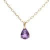 K10 Yellow Gold Natural Stone Amethyst Necklace L&CO 63-7802
