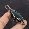 Кулон из зеленого огненного лабрадорита, обернутый медной проволокой, ювелирное изделие ручной работы, кулон из меди в форме головы быка, обернутый проволокой, драгоценный камень