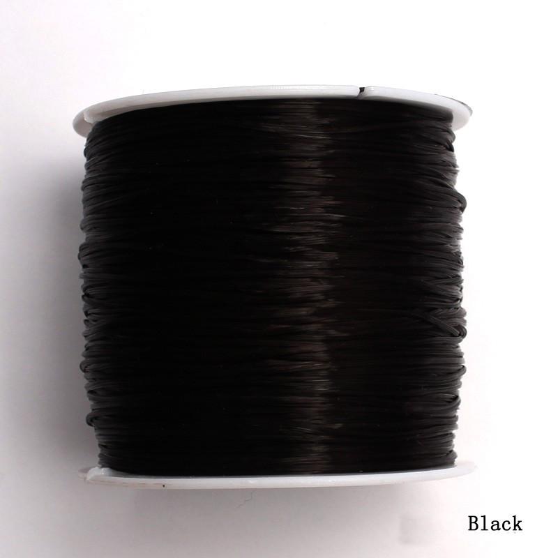 1 рулон/лот, 0,6 мм, эластичная нить, круглая кристаллическая линия, нейлоновый резиновый эластичный шнур, 10 цветов, 60 м