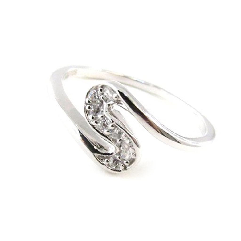 Белое серебряное кольцо 'Goddess'