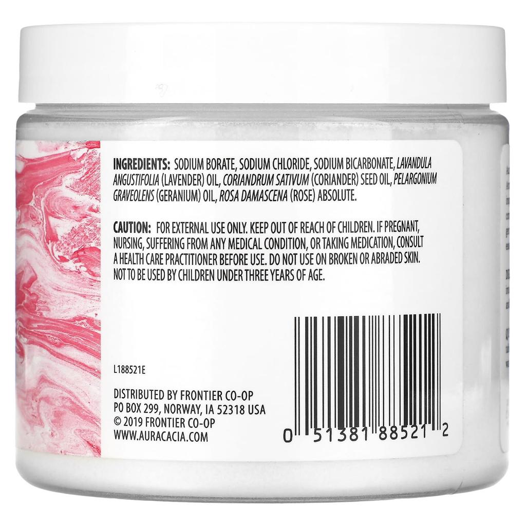 Aura Cacia Ароматерапевтическая минеральная ванна, Успокаивающая герань, 16 унций (454 г)