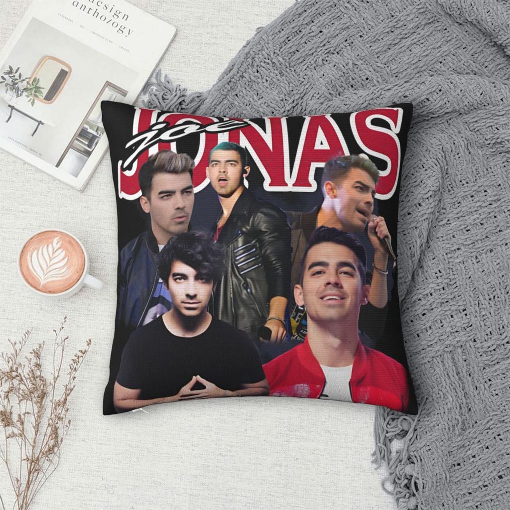 Подушка квадратная с ретро-коллажем Jonas Brothers, наволочка, чехол для подушки, смешная декоративная наволочка для гостиной 40x40 см