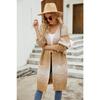 Autumn and Winter Women's Sweater Gradient Color Knitted Cardigan Loose Large Size Color Block Coat Cardigan