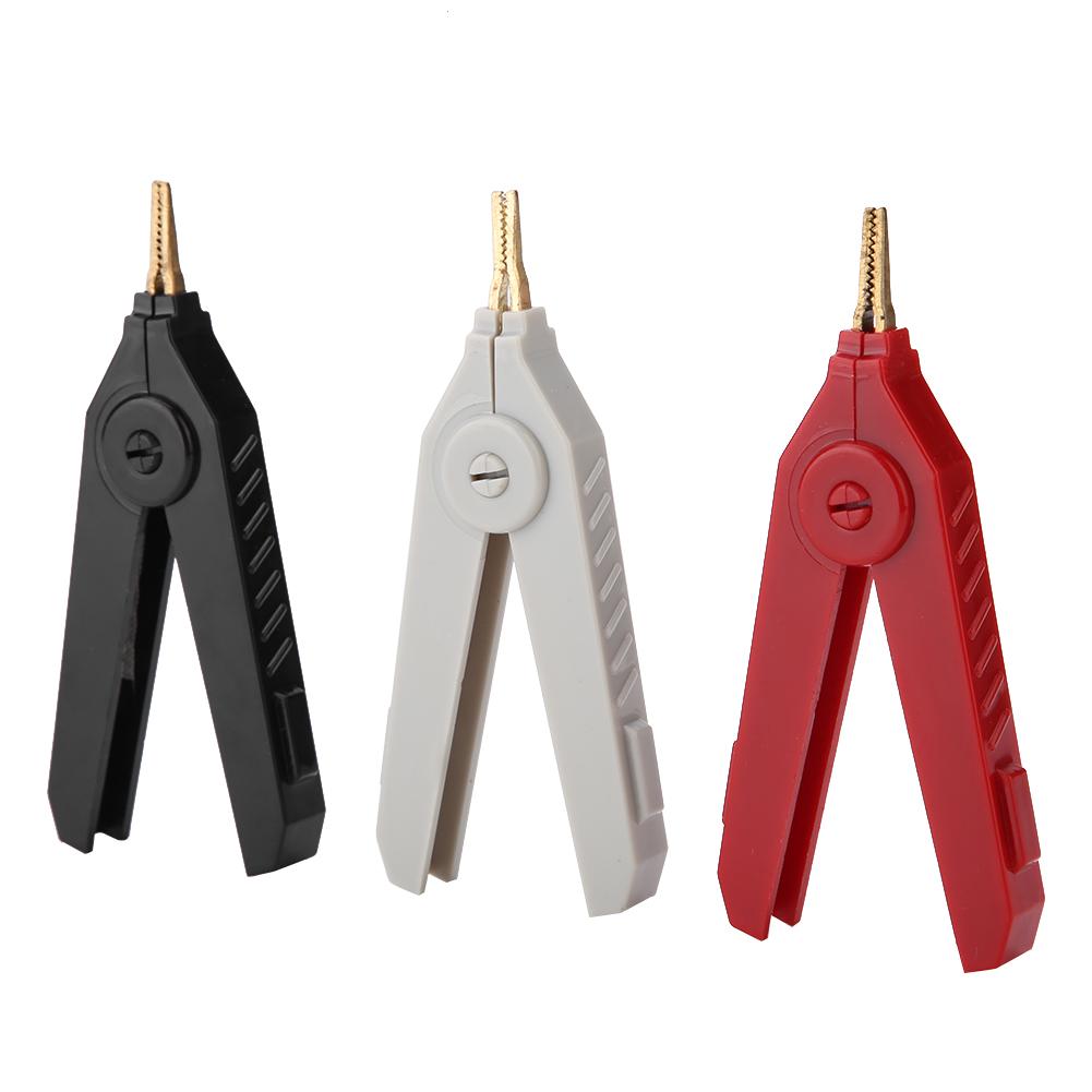 P2004 3Pcs Copper Gold Plated Alligator Clip LCR Kelvin Test Clip 20A