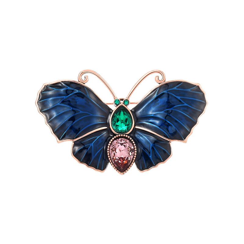 Design Sense European Elegance Exquisite Temperament Luxury Heavy Industry Butterfly Brooch Accessories Anti-Light Corsage Accessories