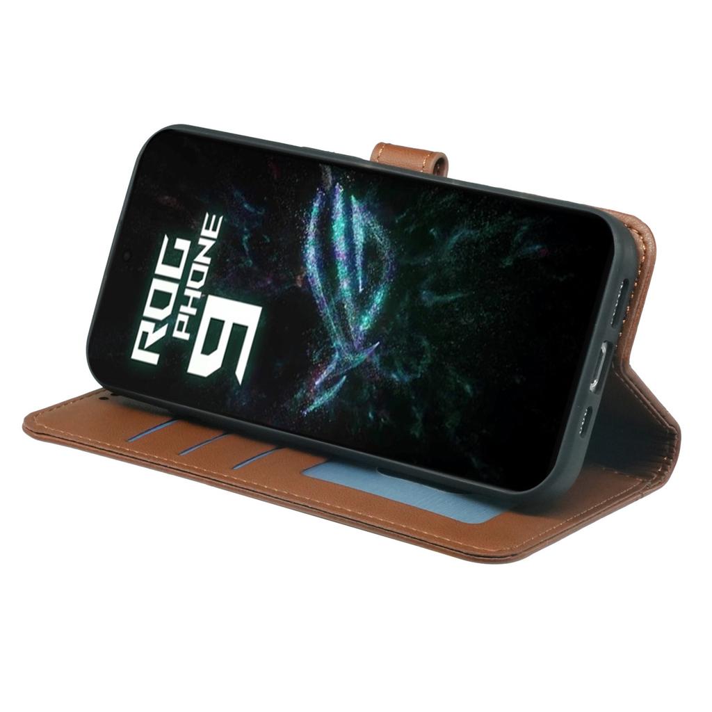 For Asus ROG Phone 9 5G Wallet Case Magnetic Snap Leather Phone Cover with Strap