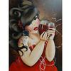 Full 5D Diy Diamond Painting Cartoon Wine Girl Embroidery Cross Stitch Home Decor Handmade Gift