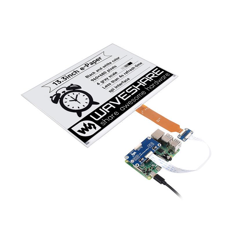 Weixue 13.3" e-Paper Display, 960x680, SPI Interface, Optional Module.