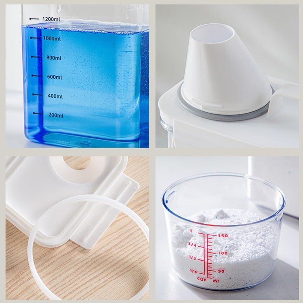 Plastic Washing Powder Dispenser Airtight Laundry Detergent Storage Box Laundry Room Accessories