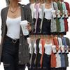 Women's Knit Cardigan Sweater Long Sleeve Button Front Open Front Casual Loose Fit Coat