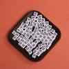 White Black Pendants Handcrafts Beading Material DIY 26 Letters Beads Bracelets Phone Chain 5.5mm Acrylic Big Hole Necklace  DIY Jewelry Accessories